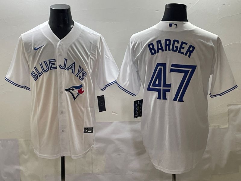Men 2025 Toronto Blue Jays #47 Barger White Game Nike MLB Jersey style 1->toronto blue jays->MLB Jersey